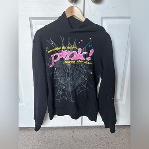 USED Spider Worldwide × Young Thug Sp5der BlacPink Hoodie SMALL
